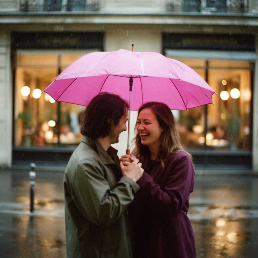 A laugh in the rain
